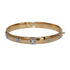 14kt Yellow Gold & Asscher and Radiant Cut Diamond Bangle Bracelet