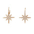 14kt Yellow Gold and Pave Set Diamond Star Earrings