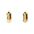 Vintage 14kt Yellow Gold & Diamond Geometric Hoop Earrings
