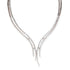 18kt White Gold Diamond "Swan" Statement Necklace