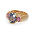 18KT Tanzanite & Pink Sapphire Bezel Set Ring