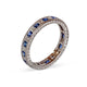 18KT SAPPHIRE AND DIAMOND BAND RING