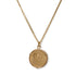 18KT Yellow Gold Vintage Mexican Coin Pendant Necklace