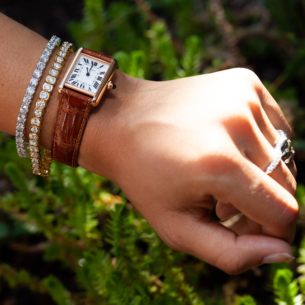 Cartier Tank Louis 18kt Gold with gold Bracelet