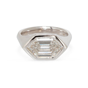 14kt Hexagon Lab Grown Diamond Ring