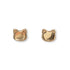14KT Yellow Gold Cat Stud Earrings