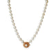 Vintage 14kt Flower Clasp Pearl Necklace