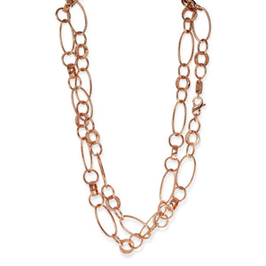 Super Unique, perhaps one of a kind, 18KT ROSE GOLD IPPOLITA MIXED LINK NECKLACE.