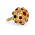 Mid-Century 18K Yellow Gold Multicolor Gemstone Sputnik Ring