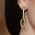 18kt Yellow Gold Diamond Drop Circle Earrings 1.20ct