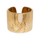 18kt yellow gold diamond cuff bracelet front view