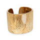 Side angle of 18kt gold estate cuff with pavé diamonds