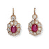 18kt Yellow Gold Ruby & Diamond Earrings