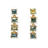 18kt Yellow Gold Multi-Color Sapphire Drop Earrings