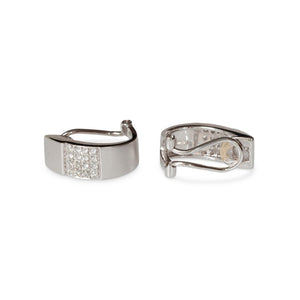 Cute Clip On Earrings 18kt White Gold & Diamonds