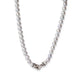 David Yurman Silver Clasp and Diamond and Grey Pearl Necklace