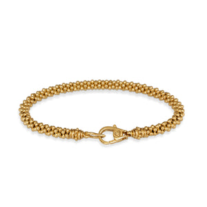 Lagos beaded bracelet showing the clasp