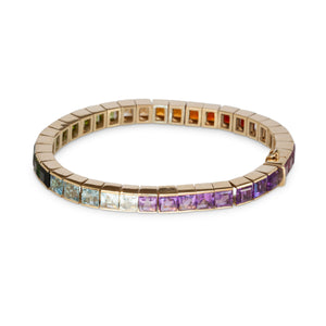 14KT Yellow Gold Colored Gemstone Bracelet