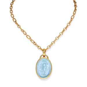 Elizabeth Locke Venetian Glass Intaglio Pendant