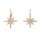 14KT GOLD & DIAMOND STAR EARRINGS