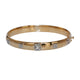 14KT YELLOW GOLD & DIAMOND BANGLE BRACELET