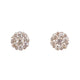 14KT WG DIAMOND 4.5MM CLUSTER STUD EARRINGS