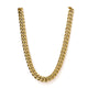 18KT ROUNDED CUBAN LINK NECKLACE AND BRACELET INTEGRATED SET