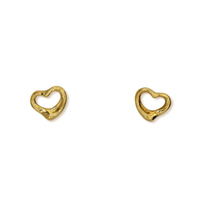 18KT TIFFANY & CO. OPEN HEART EARRINGS