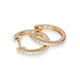 14KT YELLOW GOLD DIAMOND THIN HUGGIE HOOPS