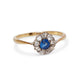 ANTIQUE 18KT DIAMOND & SAPPHIRE RING