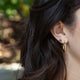 14KT EMERALD, SAPPHIRE & RUBY STUD EARRINGS