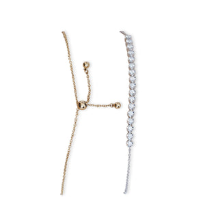 14KT ADJUSTABLE DIAMOND BRACLET