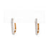 14KT YELLOW GOLD RECTANGULAR DIAMOND HOOPS