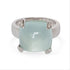 18kt White Gold Cloudy Aqua and Diamond Ring