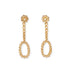 18kt Yellow Gold Diamond Drop Circle Earrings 1.20ct