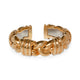 18KT YELLOW GOLD HEAVY BRAIDED CUFF BRACELET