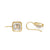 Beautiful 18kt bezel set lab grown asscher cut diamond drop earrings.