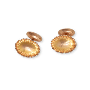 14kt Decorative Vintage Oval Cufflinks