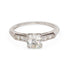Antique Platinum Engagement Ring with Diamond Accents
