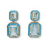 14kt Yellow Gold Blue Topaz and Enamel Earrings