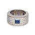 Chopard Happy Diamonds Sapphire & Diamond Band Ring in 18K White Gold