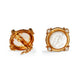 Back view of Elizabeth Locke intaglio earrings showing clip-on mechanism