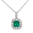Exceptional Emerald & Diamond Platinum Pendant