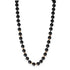 Vintage Gump's 18" Onyx Bead Necklace with 14kt Gold Accents
