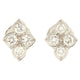 18KT DIAMOND CARTIER HINDU FLORAL STUD EARRINGS
