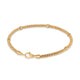 Clasp view of Lagos 18kt gold 3mm beaded bracelet showing clasp and bead detail