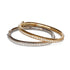 Matching 18kt White & Yellow Gold Diamond Bangle Bracelets