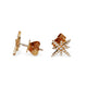 Side angle showing diamond sparkle and post setting of North Star earrings