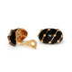 Back view of Tiffany Schlumberger earrings showing clip-on closure and hallmark