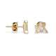 18KT DIAMOND TRILLION DIAMOND STUD EARRINGS